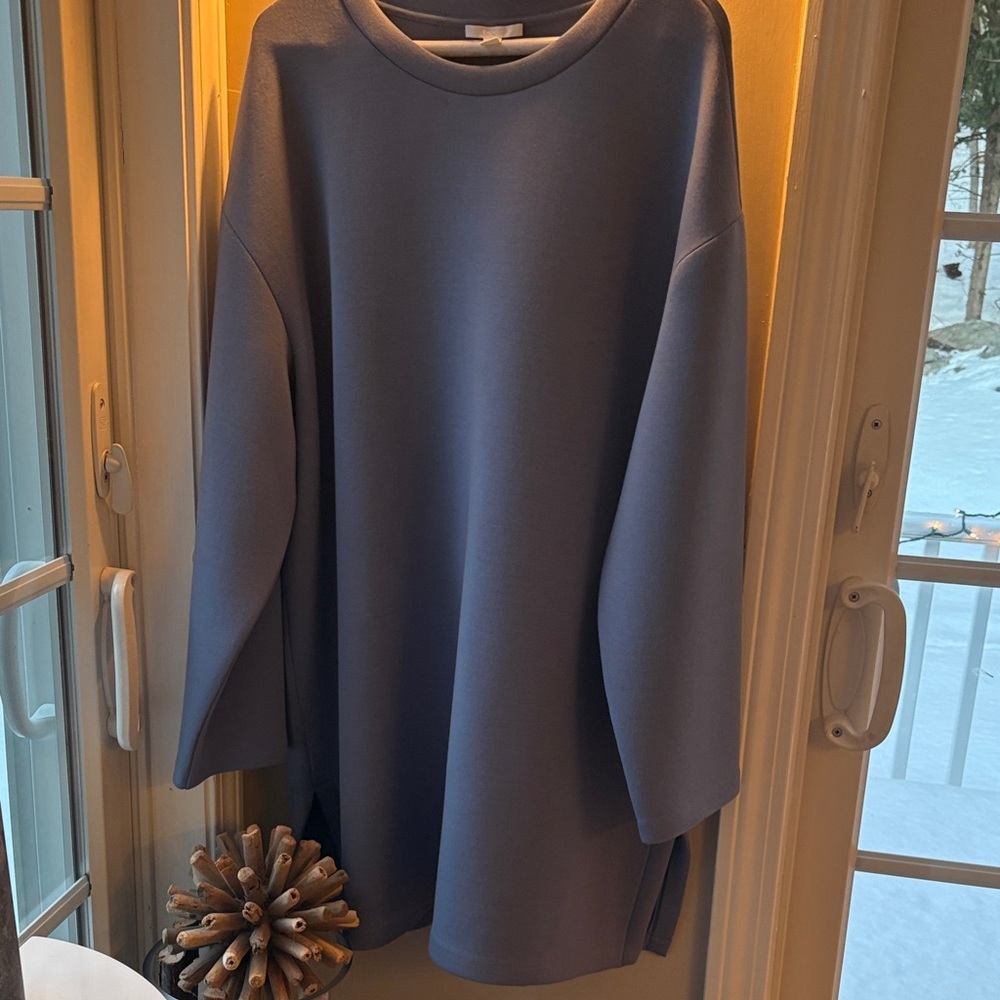 COS Cocoon Scuba Sweatshirt / Tunic in Slate Blue Sice L